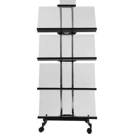 Alba Display, Mobile, 12-Comp, 28.7inx12.6inx65.7in, Black ABADDPURM